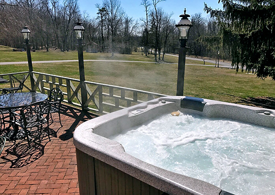 Outdoor hot tub